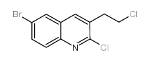 2-氯-3-(2-氯乙基)-6-溴喹啉结构式