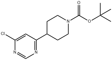 tert-butyl 4-(6-chloropyrimidin-4-yl)piperidine-1-carboxylate结构式