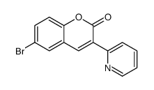6-BROMO-3-(PYRIDIN-2-YL)-2H-CHROMEN-2-ONE structure