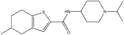 N-(1-isopropylpiperidin-4-yl)-5-Methyl-4,5,6,7-tetrahydrobenzo[b]thiophene-2-carboxaMide结构式