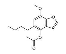 5-Butyl-7-methoxy-4-benzofuranol, acetate结构式