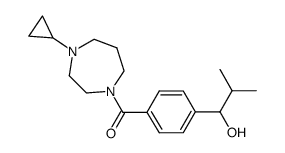 (4-cyclopropyl-[1,4]diazepan-1-yl)-[4-(1-hydroxy-2-methyl-propyl)-phenyl]-methanone结构式