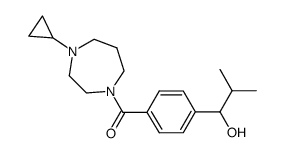 (4-cyclopropyl-[1,4]diazepan-1-yl)-[4-(1-hydroxy-2-methyl-propyl)-phenyl]-methanone Structure