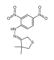 3-Oxo-4.4-dimethyl-perhydrothiophen-<2.4-dinitro-phenylhydrazon>结构式