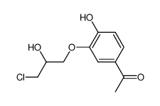 1-[3-(3-chloro-2-hydroxy-propoxy)-4-hydroxy-phenyl]-ethanone结构式