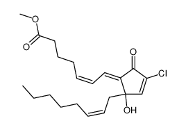 (5Z,7Z,14Z)-10-Chloro-12-hydroxy-9-oxoprosta-5,7,10,14-tetren-1-oic acid methyl ester structure