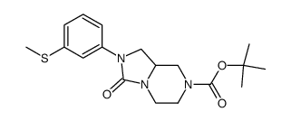 Tert-Butyl 2-[3-(Methylthio)phenyl]-3-oxohexahydroimidazo[1,5-a]pyrazine-7(1H)-carboxylate结构式