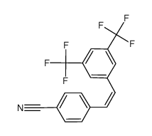 (Z)-4-cyano-3',5'-bis(trifluoromethyl)stilbene Structure