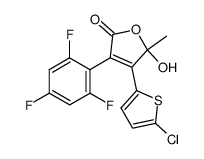 4-(5-chloro-thiophen-2-yl)-5-hydroxy-5-methyl-3-(2,4,6-trifluoro-phenyl)-5H-furan-2-one结构式