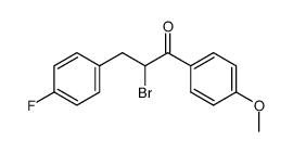 2-bromo-3-(4-fluoro-phenyl)-1-(4-methoxy-phenyl)- propan-1-one结构式