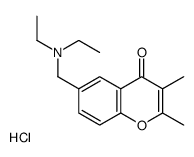 6-(diethylaminomethyl)-2,3-dimethylchromen-4-one,hydrochloride结构式