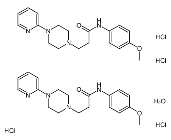 N-(4-methoxyphenyl)-3-(4-pyridin-2-ylpiperazin-1-yl)propanamide,hydrate,tetrahydrochloride结构式