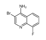 4-Amino-3-bromo-8-fluoroquinoline结构式