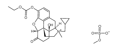 (4R,4aS,7aR,12bS)-3-(cyclopropylmethyl)-9-((ethoxycarbonyl)oxy)-4a-hydroxy-3-methyl-7-oxo-2,3,4,4a,5,6,7,7a-octahydro-1H-4,12-methanobenzofuro[3,2-e]isoquinolin-3-ium methyl sulfate Structure