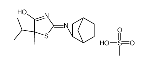 (5S)-2-[(1S,2S,4R)-Bicyclo[2.2.1]hept-2-ylamino]-5-isopropyl-5-me thyl-1,3-thiazol-4(5H)-one methanesulfonate (1:1) Structure