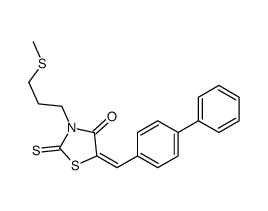 (5E)-5-(4-Biphenylylmethylene)-3-[3-(methylsulfanyl)propyl]-2-thi oxo-1,3-thiazolidin-4-one Structure