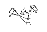 [(η5-cyclopentadienyl)(η4-cyclopentadiene)Mo2(xylNC)2(μ-SMe)3]结构式