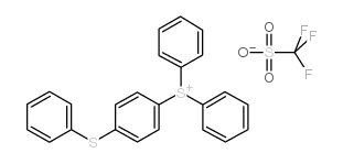(4-苯基硫代苯基)二苯基锍三氟甲磺酸结构式