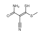 3-methylsulfanyl-3-sulfanyl-2-cyanoacrylamide结构式