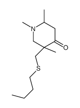 5-(butylsulfanylmethyl)-1,2,5-trimethylpiperidin-4-one结构式