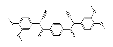 3,3'-(1,4-phenylene)bis(2-(3,4-dimethoxyphenyl)-3-oxopropanenitrile) Structure