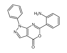 6-(2-aminophenyl)-1-phenylpyrazolo[3,4-d][1,3]oxazin-4-one结构式