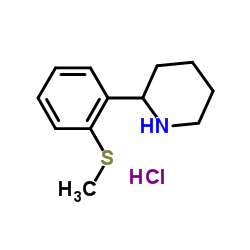 2-[2-(Methylsulfanyl)phenyl]piperidine hydrochloride (1:1)结构式