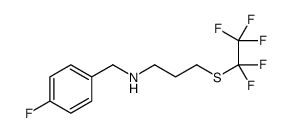 N-(4-Fluorobenzyl)-3-[(pentafluoroethyl)sulfanyl]-1-propanamine结构式