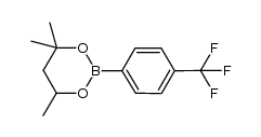 4,4,6-trimethyl-2-(4-(trifluoromethyl)phenyl)-1,3,2-dioxaborinane Structure