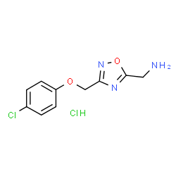 (3-((4-Chlorophenoxy)methyl)-1,2,4-oxadiazol-5-yl)methanamine hydrochloride structure