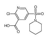 2-chloro-5-piperidin-1-ylsulfonylpyridine-3-carboxylic acid Structure