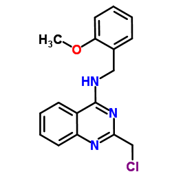 2-(Chloromethyl)-N-(2-methoxybenzyl)-4-quinazolinamine结构式
