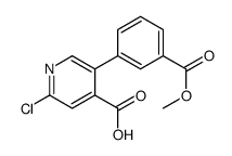 2-chloro-5-(3-methoxycarbonylphenyl)pyridine-4-carboxylic acid结构式