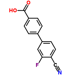 4'-Cyano-3'-fluorobiphenyl-4-carboxylic acid Structure