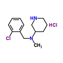 (2-Chloro-benzyl)-methyl-piperidin-3-yl-amine hydrochloride结构式