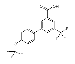 4'-(三氟甲氧基)-5-(三氟甲基)-[1,1'-联苯]-3-羧酸结构式