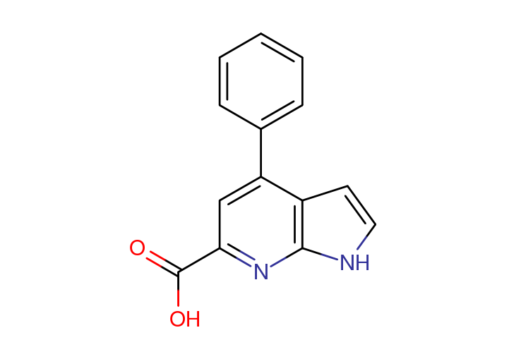 4-Phenyl-1H-pyrrolo[2,3-b]pyridine-6-carboxylic acid structure