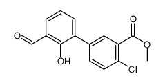 methyl 2-chloro-5-(3-formyl-2-hydroxyphenyl)benzoate结构式