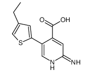 2-amino-5-(4-ethylthiophen-2-yl)pyridine-4-carboxylic acid结构式