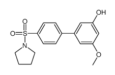 3-methoxy-5-(4-pyrrolidin-1-ylsulfonylphenyl)phenol结构式