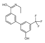 N-ethyl-3-[3-hydroxy-5-(trifluoromethyl)phenyl]benzamide结构式