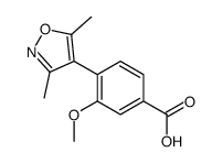 4-(3,5-dimethyl-1,2-oxazol-4-yl)-3-methoxybenzoic acid结构式