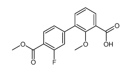 3-(3-fluoro-4-methoxycarbonylphenyl)-2-methoxybenzoic acid结构式