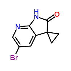 5'-bromo-1',2'-dihydrospiro[cyclopropane-1,3'-pyrrolo[2,3-b]pyridine]-2'-one structure