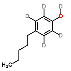 4-戊基苯酚-D5结构式