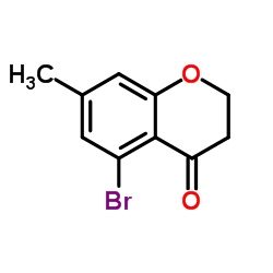 5-Bromo-7-methyl-2,3-dihydro-4H-chromen-4-one结构式