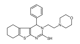 3-(2-morpholin-4-ylethyl)-4-phenyl-1,4,5,6,7,8-hexahydro-[1]benzothiolo[2,3-d]pyrimidine-2-thione Structure