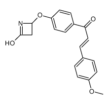 4-[4-[(E)-3-(4-methoxyphenyl)prop-2-enoyl]phenoxy]azetidin-2-one Structure