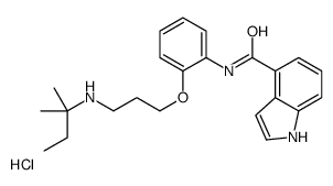 N-[2-[3-(2-methylbutan-2-ylamino)propoxy]phenyl]-1H-indole-4-carboxamide,hydrochloride结构式