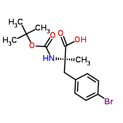 4-Bromo-N-Boc-α-Methyl-D-phenylalanine结构式